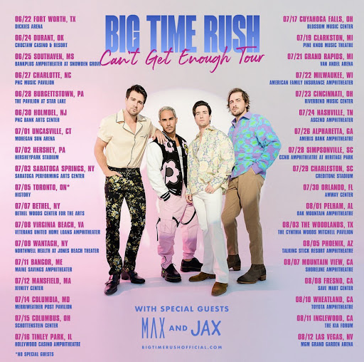 With the excitement of their new song “Can’t Get Enough” Big Time Rush releases their tour dates. The band also planned three shows in Mexico.