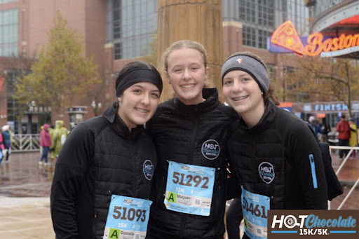 Danielle Heilman ‘24, Ellie McKibben ‘25, and Megan Friece ‘24 pose for a photo after their race. They ran the Hot Chocolate 15k in 2021 and had a great time despite the cold and rainy weather.

Photo Courtesy of Hot Chocolate Run