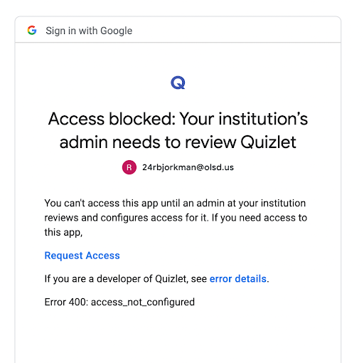 Olentangy Schools blocks Quizlet