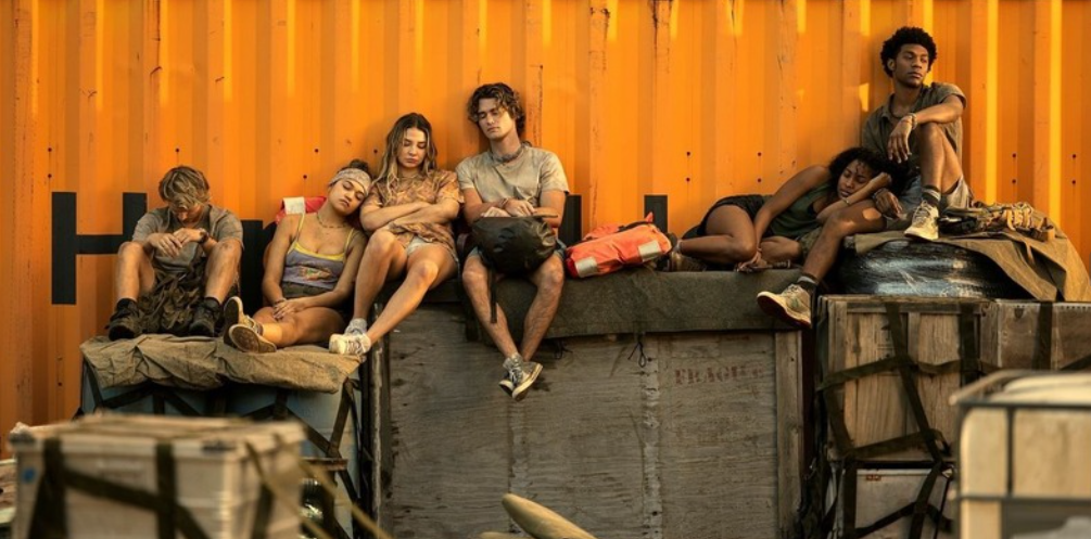 Photo courtesy: Instagram, @obx
Pogues on the run: Outer Banks “pogues” sit on a ship container, as they fall asleep on each other. While Outer Banks was set in North Carolina, the cast filmed in Charleston, South Carolina. 