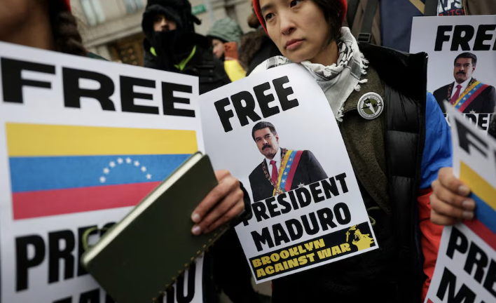PROTESTS FOR PRESIDENT Protestors gather in New York City and Brooklyn to protest against the U.S. military strikes in Venezuela. The protest took place on Jan. 5 outside the Daniel Patrick Moynihan United States Courthouse, according to Reuters.