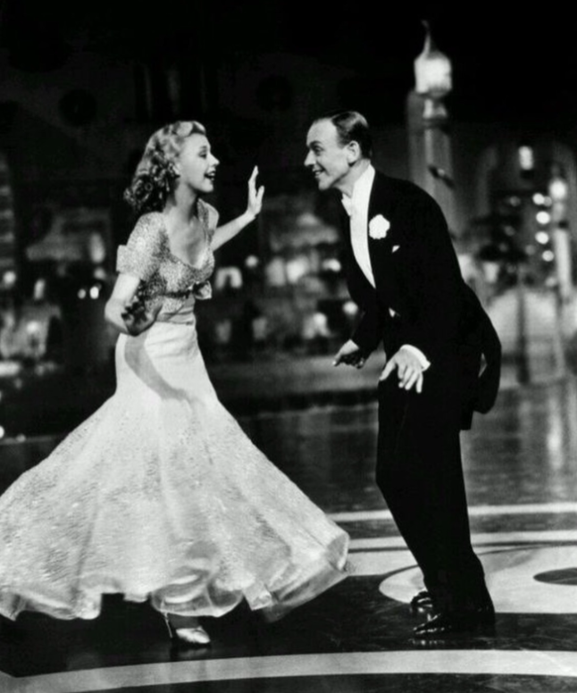 Fred Astaire and Ginger Rogers in 1935's "Top Hat.” Couples typically watch old black-and-white movies on Valentine’s Day for their nostalgic romance. 
