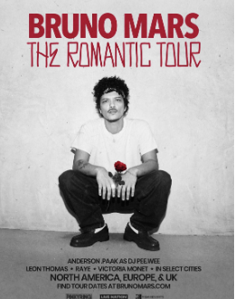 Bruno Mars announces The Romantic Tour