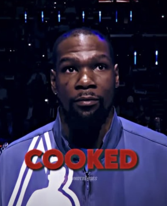 Kevin Durant stares into space as he realizes he messed up. This was taken during the warm-ups of the All-Star Game.

