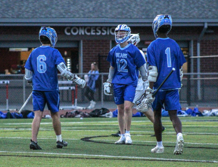 Sophomore Tyler Grau (‘28) scores Berlin’s second goal of the first quarter. This was Grau’s first goal of the young season.