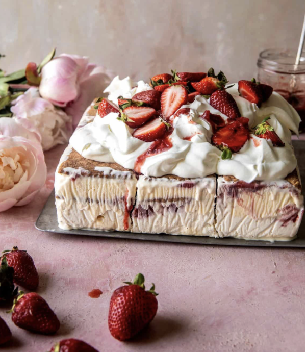 Strawberry Ice Box Cake recipe